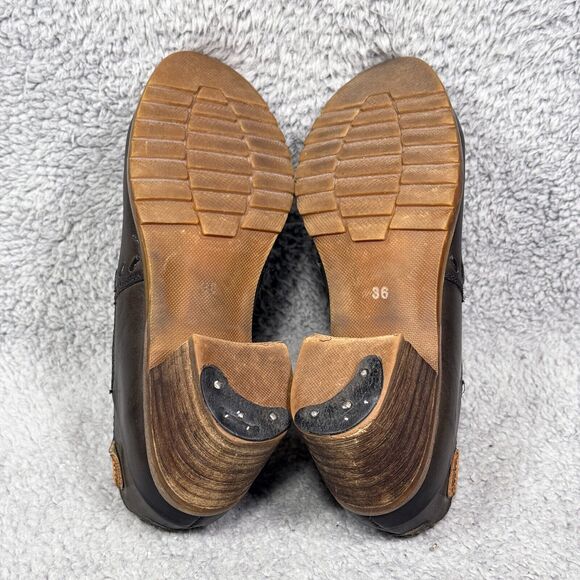 Pikolinos Andorra Womens Size 36 US 5.5-6 Ankle Boots Charcoal Gray Leather Zip - Picture 8 of 10